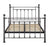 Lenny 4'6 Double Bed - Black Chrome - The Furniture Mega Store 