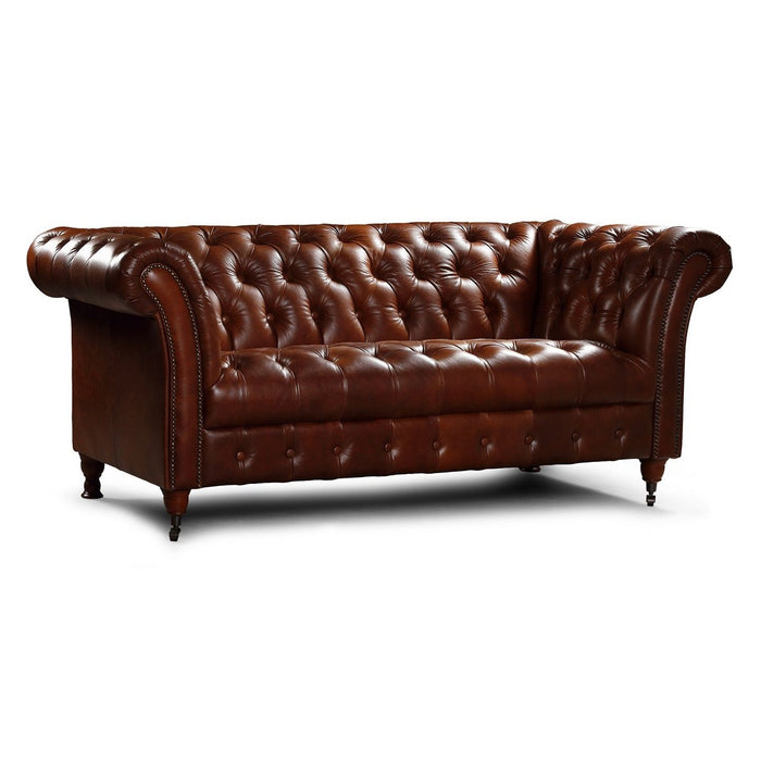 Westminster Buttoned Vintage Leather Chesterfield Sofa & Chair Collection - The Furniture Mega Store 