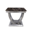 Ariel Marble & Polished Steel End Table - The Furniture Mega Store 