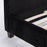 Orbit Black Velvet 4'6 Double Bed - The Furniture Mega Store 
