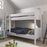 Alba Bunk Bed - White - The Furniture Mega Store 