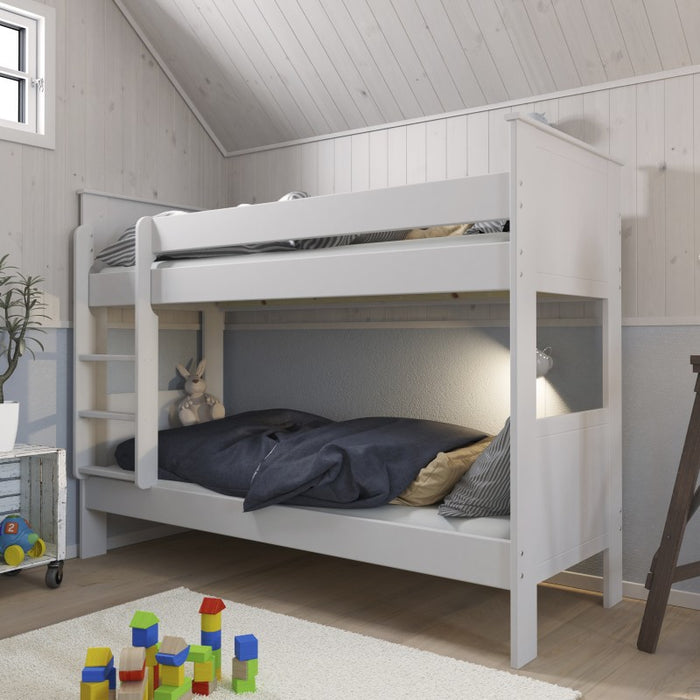 Alba Bunk Bed - White - The Furniture Mega Store 