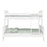 Alba Single Over Double Bunk Bed - White - The Furniture Mega Store 