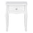 Baroque 1 Drawer Bedside Table - White Painted Finish - The Furniture Mega Store 