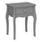 Baroque 1 Drawer Bedside Table - Grey Painted Finish - The Furniture Mega Store 