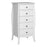 Baroque 5 Drawer Tall Boy - White Painted Finish - The Furniture Mega Store 