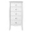 Baroque 5 Drawer Tall Boy - White Painted Finish - The Furniture Mega Store 