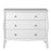 Baroque 3 Drawer Chest Of Drawers - White Painted Finish - The Furniture Mega Store 