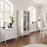 Baroque 3 Drawer Chest Of Drawers - White Painted Finish - The Furniture Mega Store 