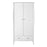 Baroque 2 Door 1 Drawer Wardrobe - White Painted Finish - The Furniture Mega Store 