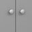 Baroque 2 Door 1 Drawer Wardrobe - Grey Painted Finish - The Furniture Mega Store 