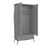 Baroque 2 Door 1 Drawer Wardrobe - Grey Painted Finish - The Furniture Mega Store 