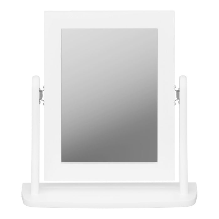 Baroque Vanity Mirror - White Painted Finish - The Furniture Mega Store 