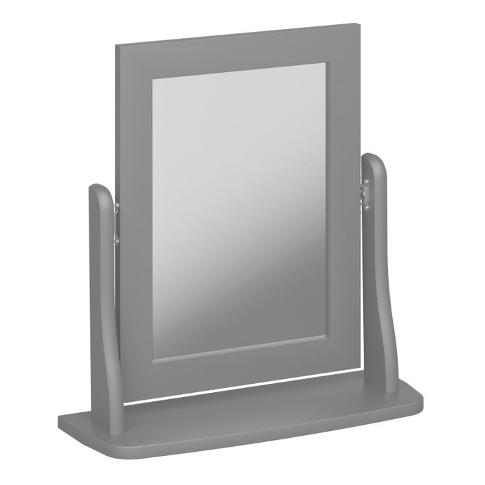 Baroque Vanity Mirror - Grey Painted Finish - The Furniture Mega Store 