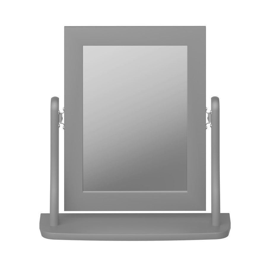 Baroque Vanity Mirror - Grey Painted Finish - The Furniture Mega Store 