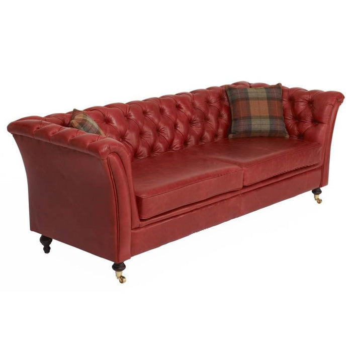 Louis Aniline Leather Chesterfield Sofa Collection - Choice Of Leathers & Feet - The Furniture Mega Store 