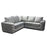 Alexa Plush Velvet Corner Sofa - Pillow Or Classic Back - Choice Of Colours - The Furniture Mega Store 