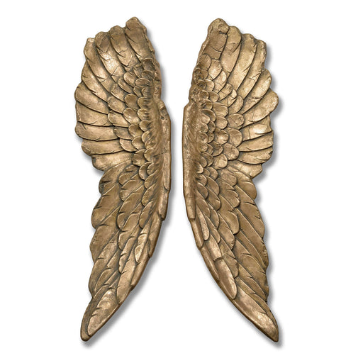 Large Angel Wings Wall Art - Gold - The Furniture Mega Store 