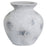 Downton Large Antique White Textured Stone Finish Vase - The Furniture Mega Store 