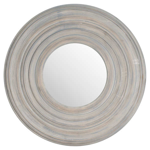 Grey Painted Round Textured Wall Mirror 60cm The Furniture Mega Store