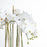 Large White Orchid In Glass Pot - 88cm Tall - The Furniture Mega Store 