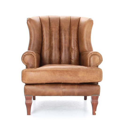 Scholar Sofa & Armchair Collection - Bespoke Vintage leather & Harris Tweed Options - The Furniture Mega Store 