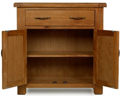 Earlswood Oak Petite 1 Drawer Sideboard - The Furniture Mega Store 