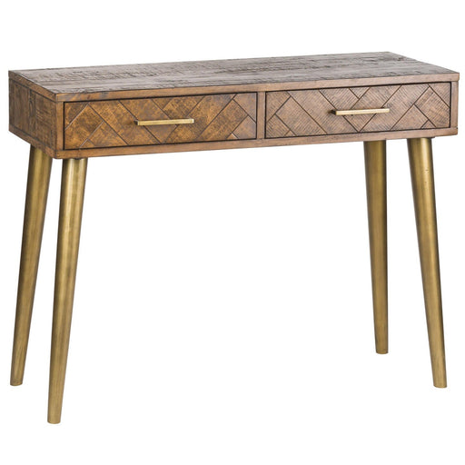 Havana Gold 2 Drawer Console Table - The Furniture Mega Store 