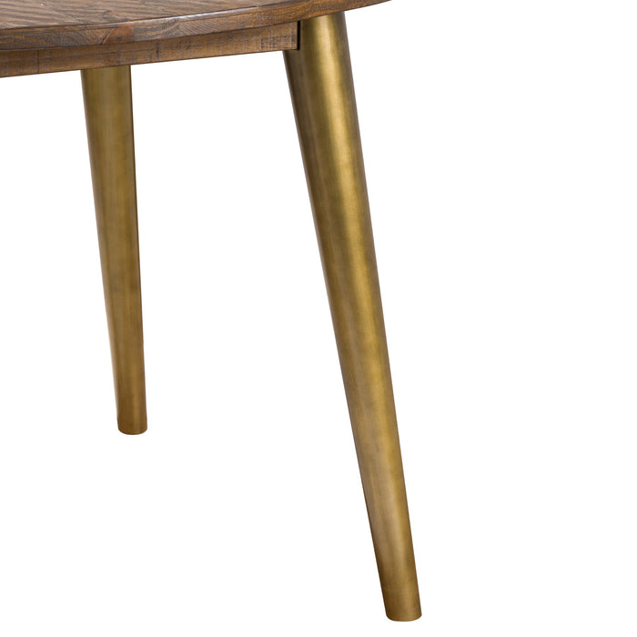 Havana Gold Circular Dining Table 120cm - The Furniture Mega Store 
