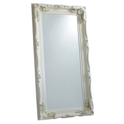 Carved Louis Leaner Mirror Cream - The Furniture Mega Store 