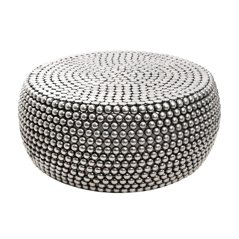 Templar Beaded Silver Coffee Table - The Furniture Mega Store 