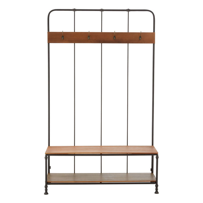 Industrial Bench with Coat Rack - The Furniture Mega Store 