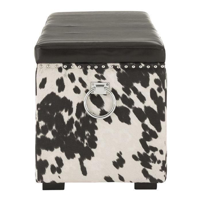 Rodeo Cowhide Storage Bench Seat - The Furniture Mega Store 