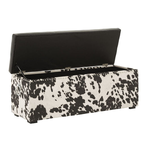 Rodeo Cowhide Storage Bench Seat - The Furniture Mega Store 