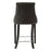 Regents Park Bar Chair - Black Leather - The Furniture Mega Store 