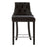 Regents Park Bar Chair - Black Leather - The Furniture Mega Store 