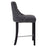 Regents Park Bar Chair - Grey Leather - The Furniture Mega Store 