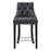 Regents Park Bar Chair - Grey Leather - The Furniture Mega Store 