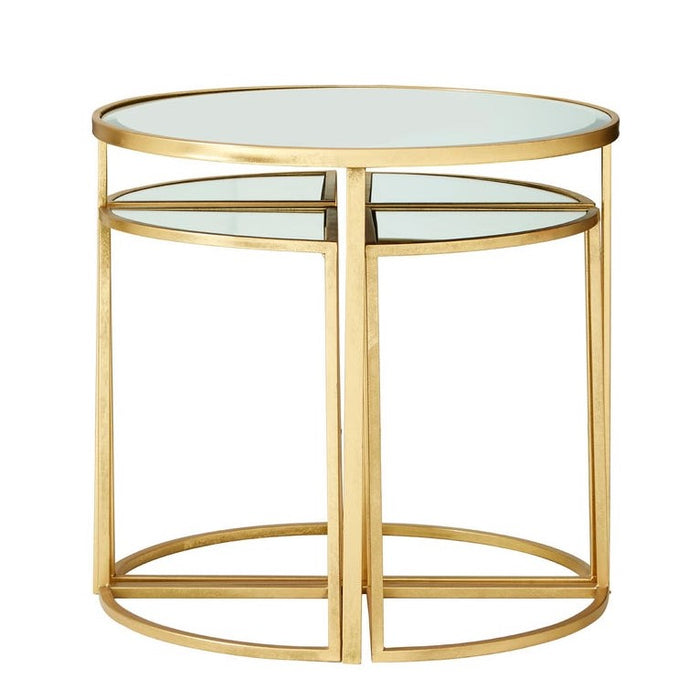 Farran Gold Set Of 5 Nest Tables - The Furniture Mega Store 