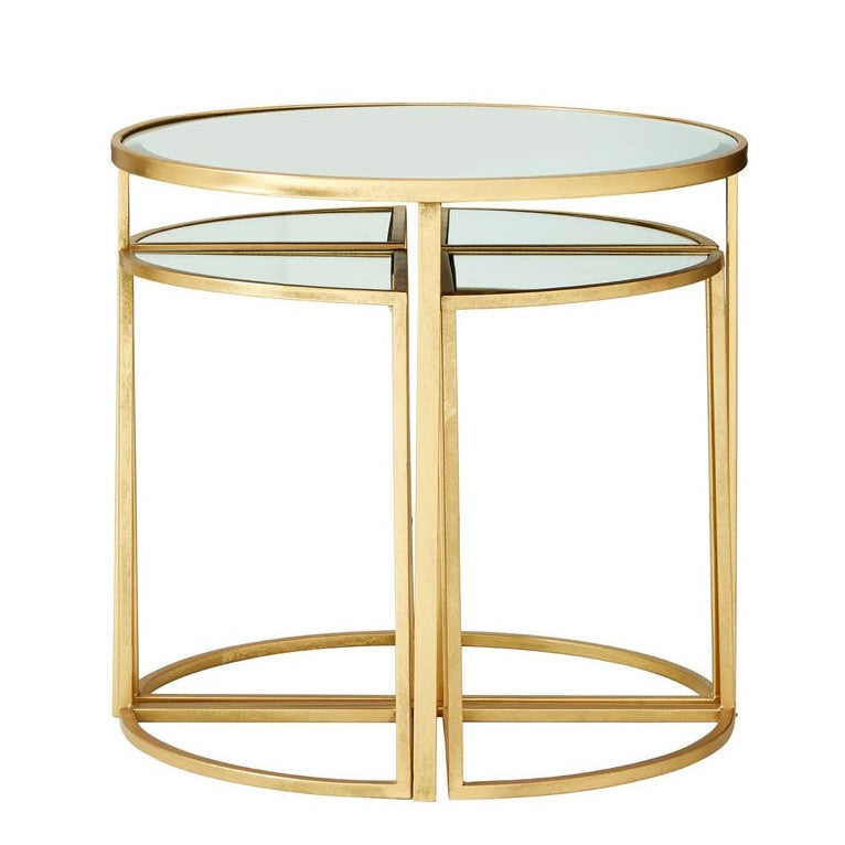 Farran Gold Set Of 5 Nest Tables - The Furniture Mega Store 