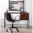 Branson Black Leather Swivel Office Chair - The Furniture Mega Store 
