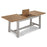 Sunbury Oak And Grey Painted 1.6 Extending Table - The Furniture Mega Store 