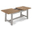 Sunbury Oak And Grey Painted 1.6 Extending Table - The Furniture Mega Store 