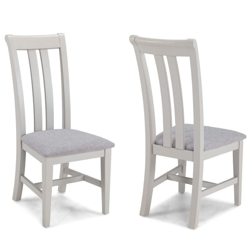 Sunbury Oak And Grey Painted Upholstered Dining Chair - The Furniture Mega Store 