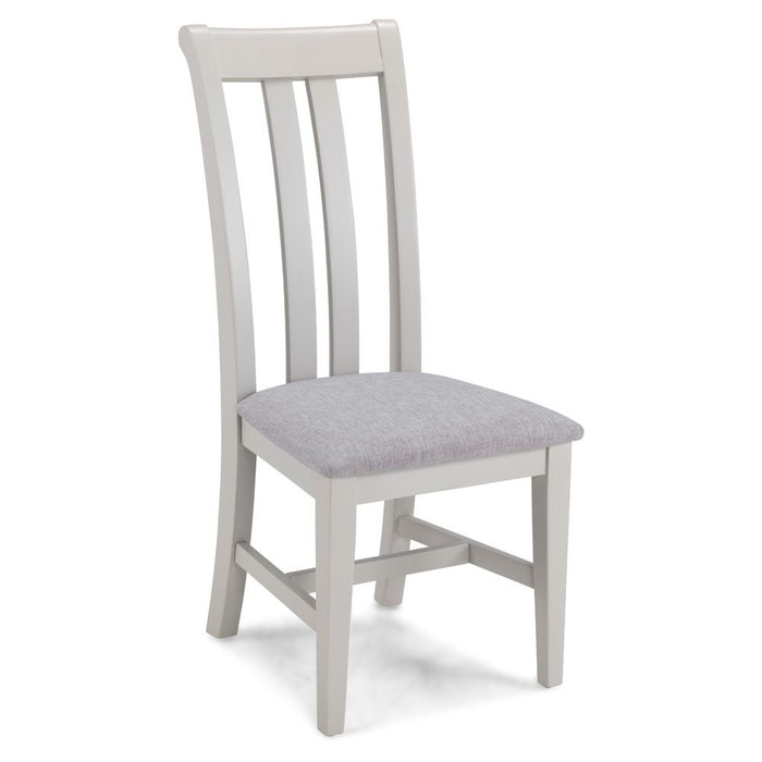 Sunbury Oak And Grey Painted Upholstered Dining Chair - The Furniture Mega Store 