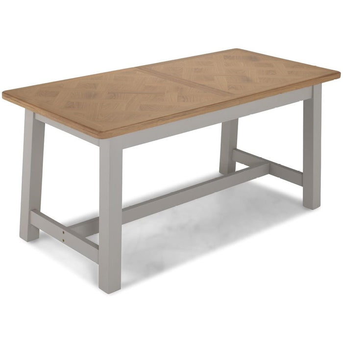 Sunbury Oak And Grey Painted 1.6 Extending Table And 4 Chairs - The Furniture Mega Store 