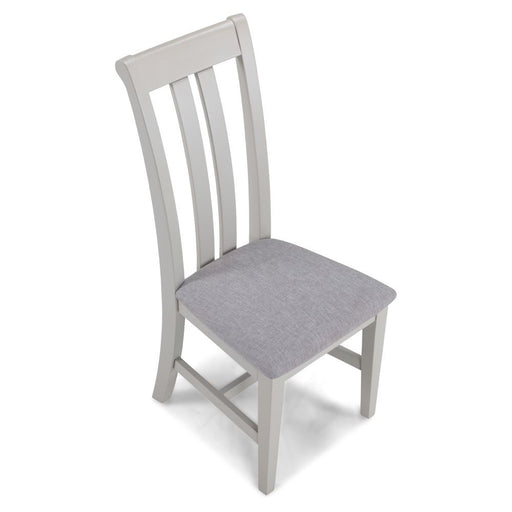 Sunbury Oak And Grey Painted Upholstered Dining Chair - The Furniture Mega Store 