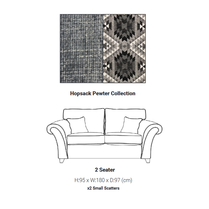 Cora Fabric Sofa & Armchair Collection - Choice Of Fabrics - The Furniture Mega Store 