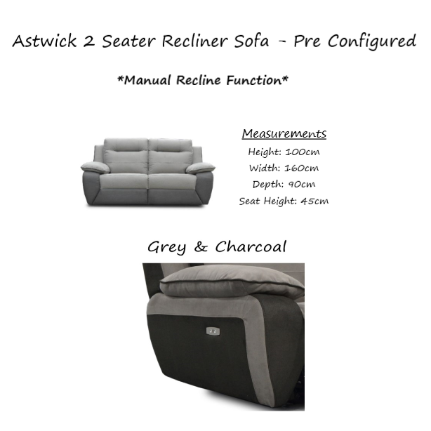 Astwick Modular Power Recliner With USB Charging Collection - Choice Of Fabrics - The Furniture Mega Store 