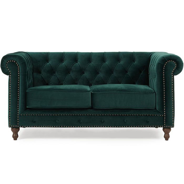 Eleanor Plush Velvet Chesterfield Sofa & Chair Collection - Choice Of Colours - The Furniture Mega Store 